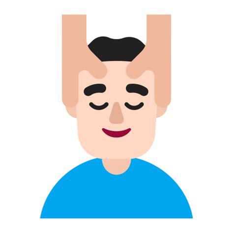 Man Getting Massage Flat Light Icon Fluentui Emoji Flat Iconpack