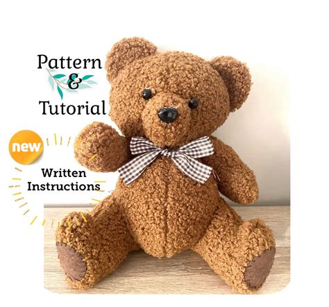 Adorable Teddy Bear Diy Pattern Digital File And Online Etsy