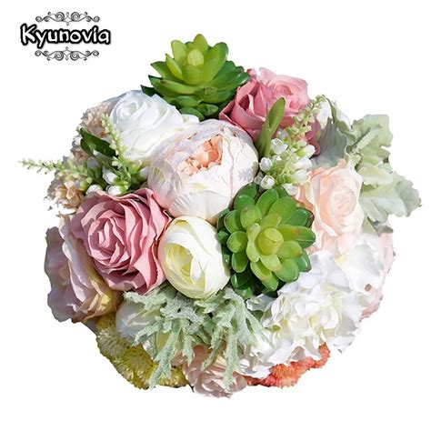 Kyunovia plantas suculentas buquê chique flores de casamento flores de