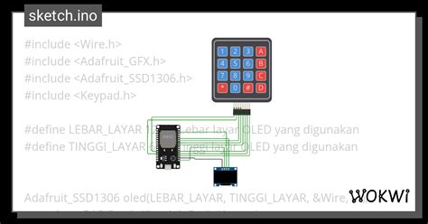 Menampilkan Input Keypad Pada OLED SSD 1306 Wokwi ESP32 STM32