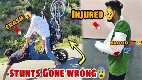 Stunts Gone Rong Stoppie Fail Bike Bhi Tutgai YouTube