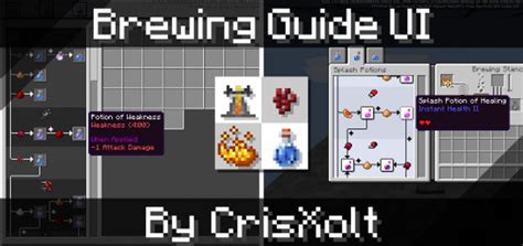 Текстуры Интерфейс варки зелий Brewing Guide Ui для Minecraft