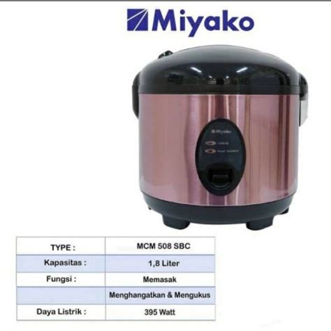 Jual Magicom Miyako Liter Mcm Sbc Rice Cooker Mcm Sbc