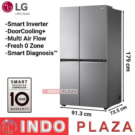 Jual KULKAS LG SIDE BY SIDE 2 Pintu GC B257SLVL INVERTER Shopee Indonesia