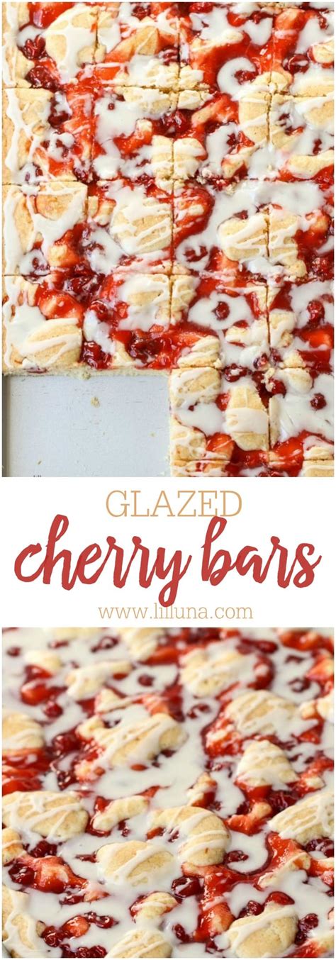 Cherry Bars Recipe With Glaze Video Lil Luna