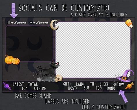 Halloween Overlays Twitch Streamer Overlays & Scenes Witch - Etsy ...