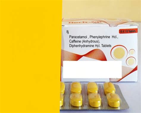 Paracetamol Mg Phenylephrine Hcl Mg Diphenhydramine Hcl Mg