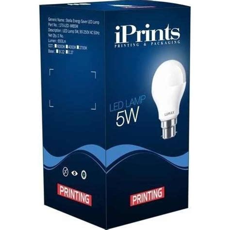 Cardboard Custom Printed LED Bulb Packaging Box For Electronics