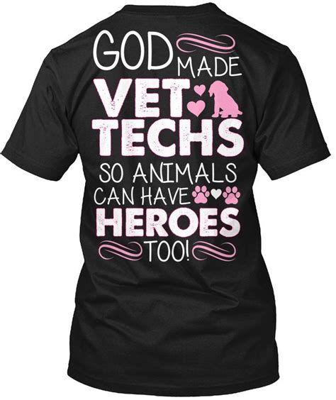 God Made Vet Tech Funny T Shirt For Men Women Vet Tech Humor Vet