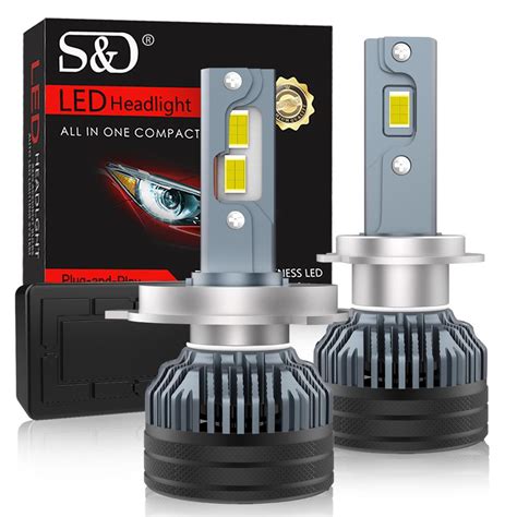 Cheap 2pcs K6c H7 Powerful Led Headlight Bulb H1 H4 9003 Hb2 H8 H11 H16