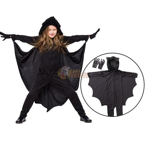 Vampire Bat Halloween Costume with Wings for Kids - Luckyonesie