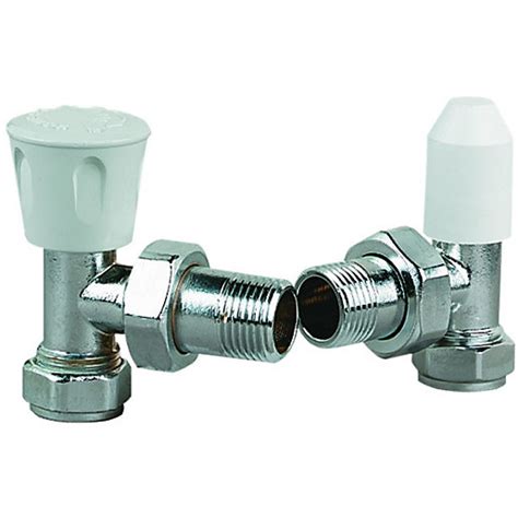 Wickes Angled Chrome Radiator Valves 15mm Pack Of 2 Uk