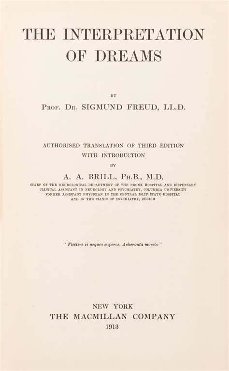 Freud Sigmund 18561939 The Interpretation Of Dreams