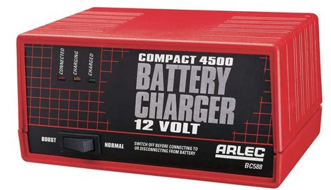 Arlec Compact Auto Battery Charger With Boost Switch 45amp 12v