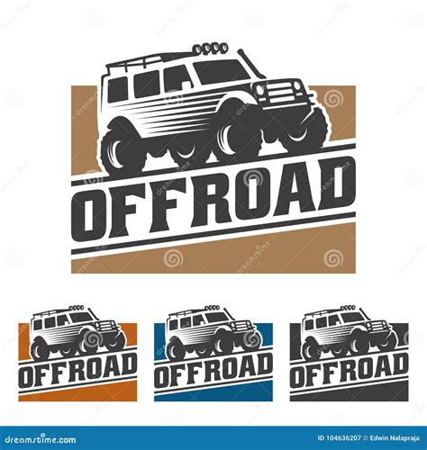 Fora Do Logotipo Do Carro Da Estrada Logotipo Offroad Molde Do