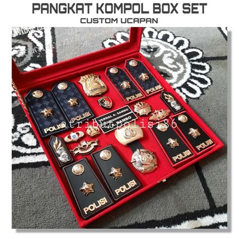 Jual Pangkat Kompol Set Box Pangkat Kompol Polri Box Set Custom