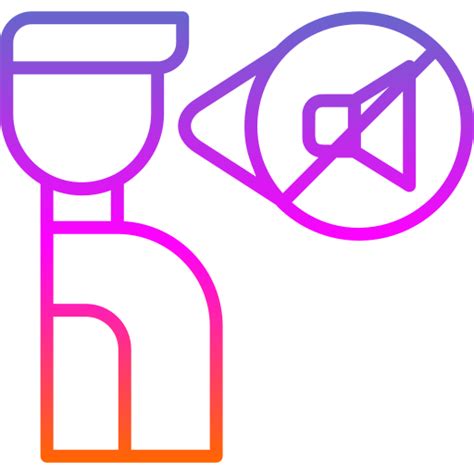 speak generic gradient outline icon