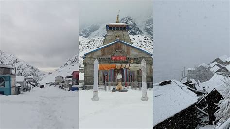 Uttarakhand Weather Snowfall Again In Harsil Hemkund And Auli Including Char Dham Photos Amar