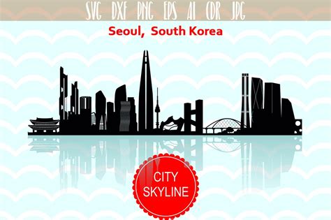 Seoul Vector Skiline Seoul SVG South Korea Vector Skyline Etsy