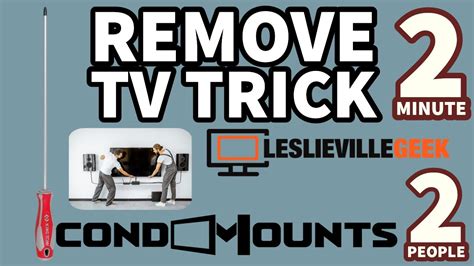 How To Take A Tv Off A Wall Mount Detailed Video For Screw Type