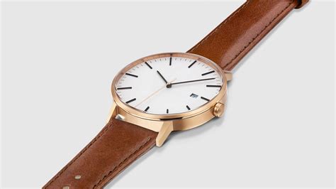 Mens The Minimalist Rose Goldtan Linjer