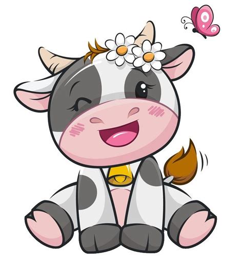 Pin By Lara S On Cute Cartoon Wallpapers Cow Cartoon