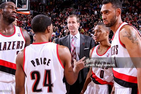 Head Coach Terry Stotts Of The Portland Trail Blazers Speaks To News