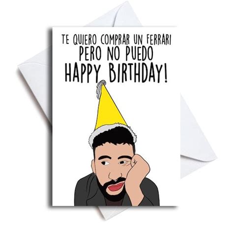 Bad Bunny Birthday Card Maldita Pobreza Bad Bunny Card En Etsy