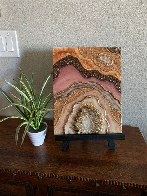 Geode Wall Art With Crystal Quartz By Lisa Gates Geode Art Crystal Art