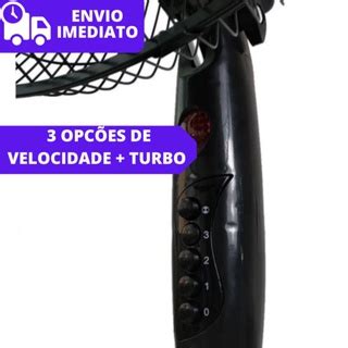 Ventilador De Coluna Turbo Silencioso Pedestal Grande Velocidades