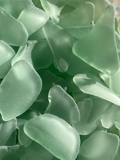 Large Sea Foam Green Light Green Seaglass Authentic Beach Real Tumbled