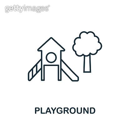 Playground Outline Icon Thin Style Design From City Elements Icons