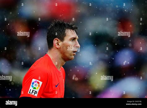 Barcelona S Lionel Messi Reacts During A Spanish La Liga Soccer Match Between Getafe And