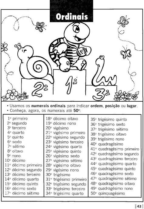 Atividades De Numeros Ordinais LIBRAIN