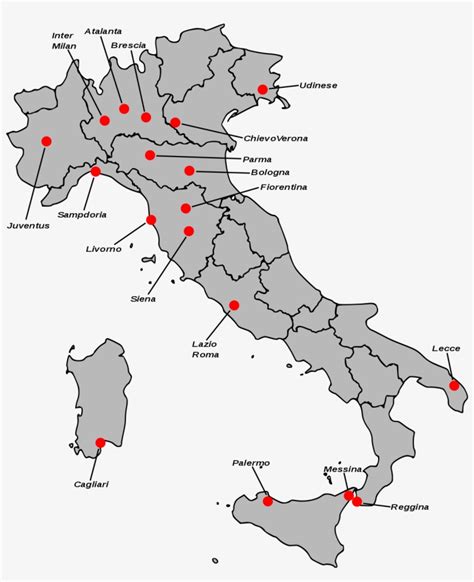 Serie A Teams Map 2017 - 1200x1403 PNG Download - PNGkit