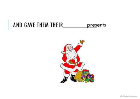 Christmas story: English ESL powerpoints