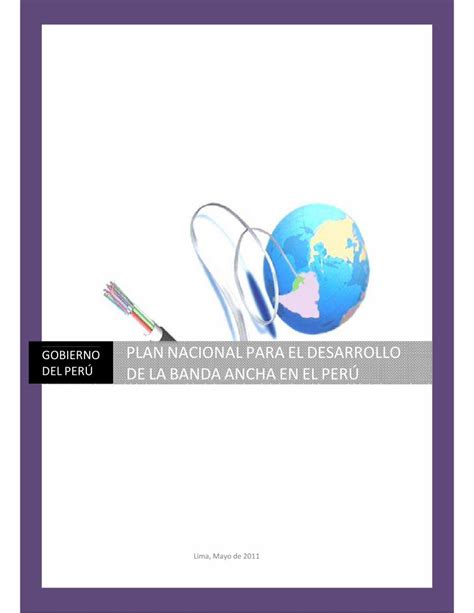 PDF Plan Banda Ancha Perú RED DORSAL Fibra Óptica DOKUMEN TIPS