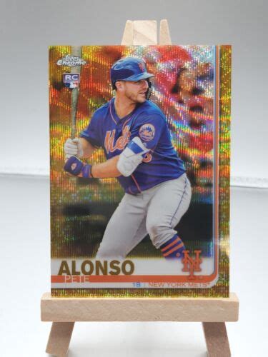 Topps Chrome Pete Alonso Gold Wave Refractor Mets Rookie