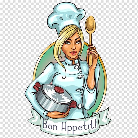 Bon Appetit Illustration Chef Cooking Cartoon Chef Logo Transparent