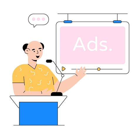 Premium Vector A Well Designed Flat Illustration Of Advertising