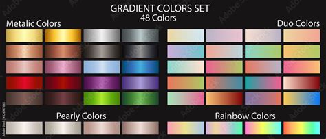 Metal Gradient Color Set Plus Duo Gradient Colors Pearl Colors And Gradient Rainbow Colors