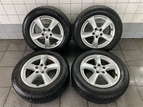 Koła Zimowe Felgi 5x108 FORD VOLVO Opony 215 60 16 Goodyear Jak NOWE