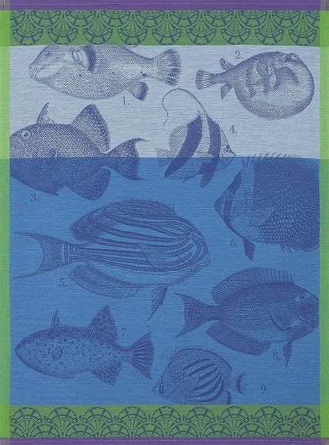 Le Jacquard Francais Moorea Ocean Tea Towel Yvonne Estelles