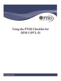 Using The Ptsd Checklist For Dsm Pcl Using The Ptsd Checklist