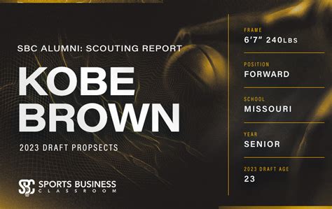 Scouting Missouri Forward Kobe Brown Sports Business Classroom