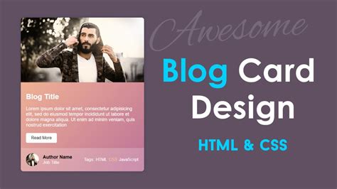 Create An Awesome Blog Card Design For Your Website CSS Blog Card