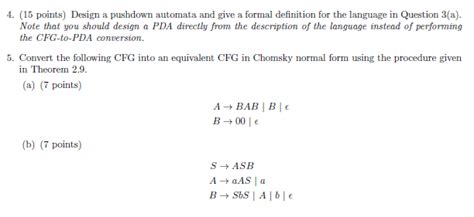 Solved Points Design A Pushdown Automata And Give A Chegg