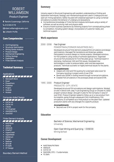 Usa Cv Tips Format Requirements And Examples Visualcv