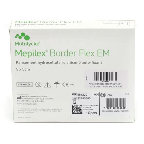 Mepilex Border Flex Em Pansement Hydrocellulaire Flexible Extra Mince