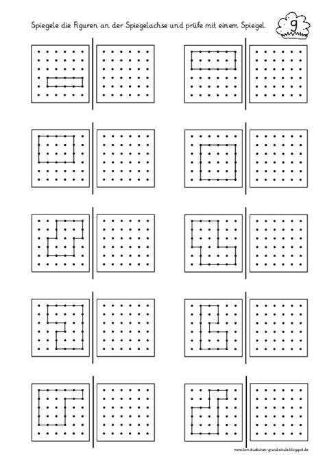 Lernst Bchen Spiegeln Am Geobrett Arbeitsbl Tter Grundschule